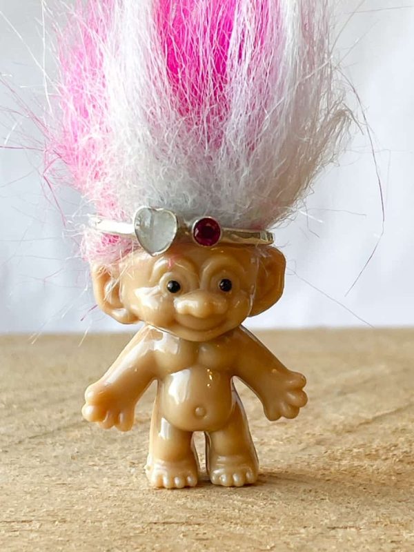 Ring met kleine hartje en geboortesteen - Afbeelding 2