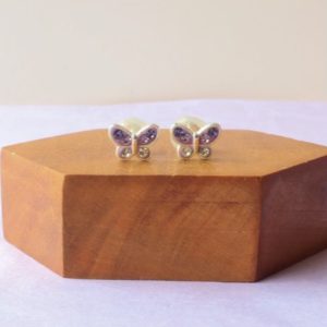 Kinderoorbellen vlindertjes paars