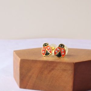 Kinderoorbellen lieveheersbeestjes verguld