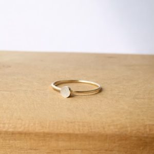 Extra fijn massief goud ✨ Stacking ring rond moedermelk